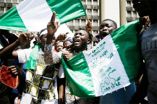 Protesters are calling for police reforms and an end to corruption.