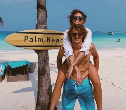 Alexander Zverev and his ex-girlfriend Olga Sharypova.