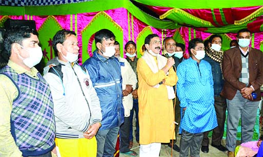 Lawmaker of Dinajpur-(1) Monoranjon Shil Gopal visits Mandops on the occasion of Kali Puja at different unions of Kaharole in the district on Saturday