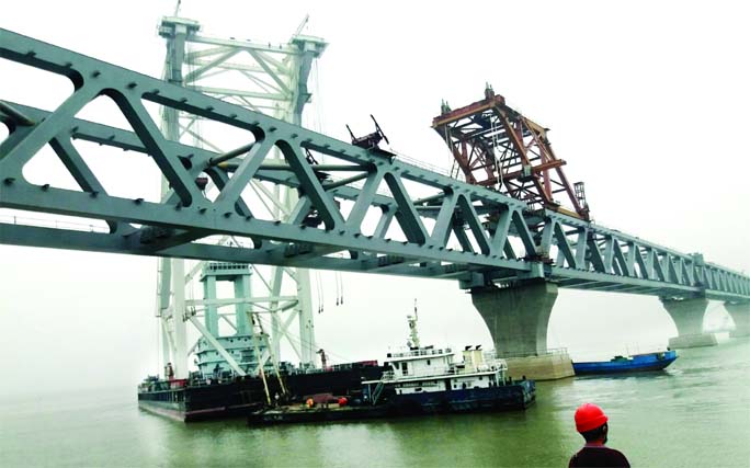The 38th span of Padma Bridge was installed successfully at Mawa site of Munshiganj district on Saturday making visible 5.70 km of the 6.15 km long giant structure.