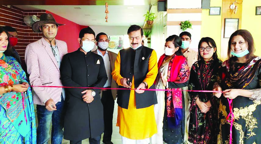 Manoranjan Shill Gopal, MP, inaugurates a two-day training programme for women at a restaurant in Dinajpur on Monday by cutting ribbon.