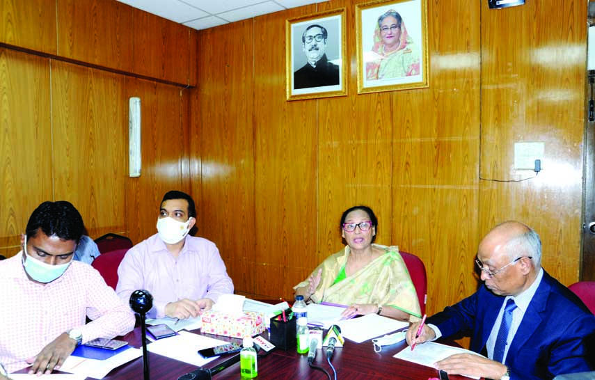 State Minister for Women and Children Affairs Fazilatun Nesa Indira speaks at a workshop on 'Male Engagement for Gender Equality: Sustained Impact and Changes in South West Bangladesh' at the seminar room of the ministry on Monday.