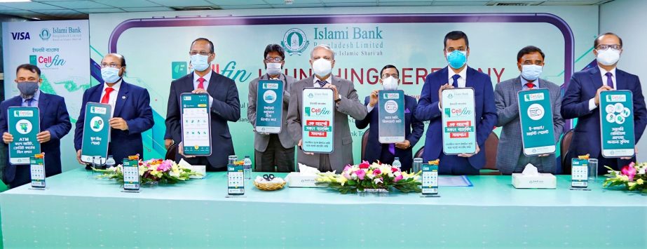 Professor Md. Nazmul Hassan, Chairman of Islami Bank Bangladesh Limited, inaugurated its CellFin App at the banks head office in the city on Monday. Top executives of the bank were also present.
