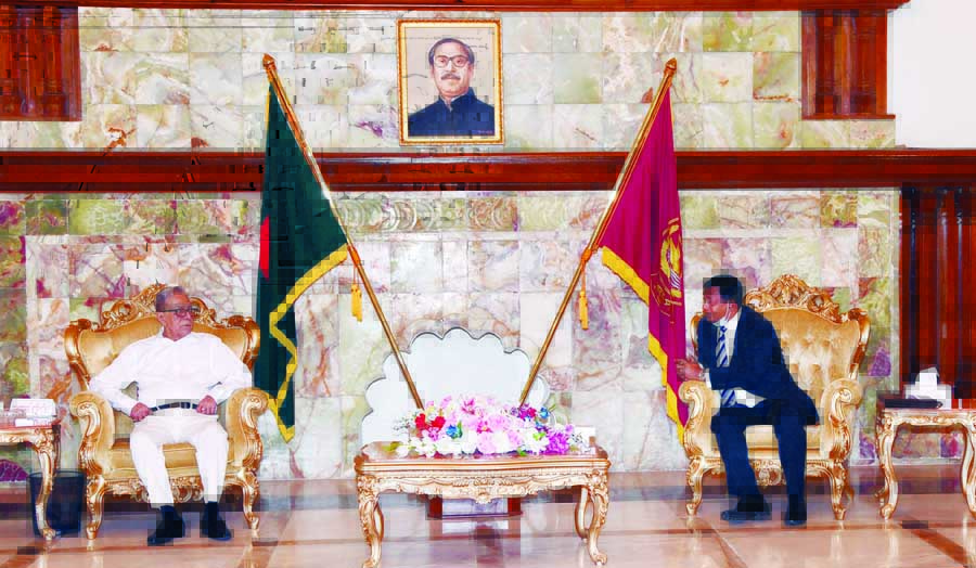 Envoy of Bangladesh to United States Shahidul Islam calls on President Abdul Hamid at Bangabhaban on Wednesday. - Press Wing, Bangabhaban photo