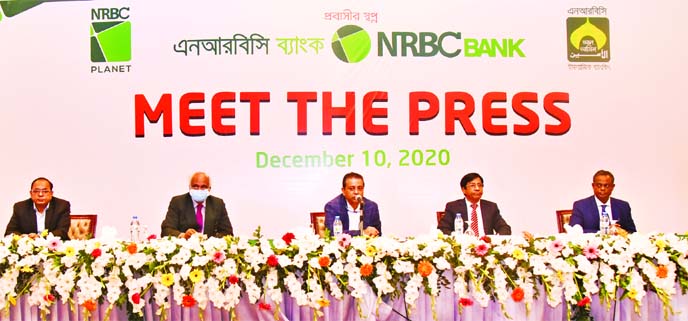 SM Parvez Tomal, Chairman of NRB Commercial (NRBC) Bank, speaking at a meet-the-press event at Hotel Sonargaon in the capital on Thursday.
