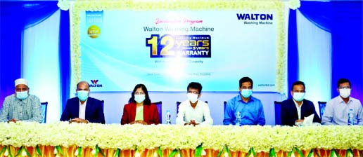 Al Imran, Chief Executive Director Engineer of Walton Home Appliance, speaking at a meet the press at its corporate office in the city recently. Walton has declared 12 years warranty on the major part (motor) of its wide ranges of inverter technology's a