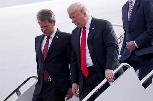 Trump and Georgia governor Brian Kemp were once political allies, until Trump soured on Kemp after the election.