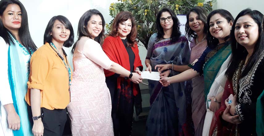 ACBA forum handed over a cheque of Taka 1 lakh to SBK Foundation to cooperate the women financially affected due to Covid-19 Pandemic. At this time, the Chief Executive of SBK Foundation, Sonia Bashir Kabir, Brand Ambassadors of Foundation and delegates o