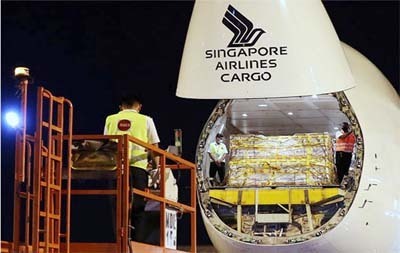The first shipment of coronavirus vaccine arrives in Singapore on Monday.