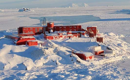 Chile's Bernardo O'Higgins army base is seen at Antarctica in this undated photo provided on Tuesday.