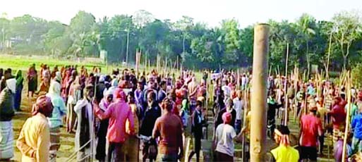 Two men killed and 35 others injured in a clash between two villagers at Mriga in Itna of Kishoreganj on Saturday morning over water bodies, supremacy.