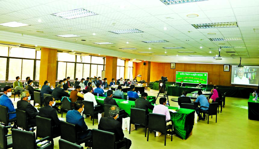 Director General of National Science and Technology Museum Mohammad Munir Chowdhury, among others, at a workshop on 'Resisting Corruption' in the auditorium of the museum in the city on Monday.