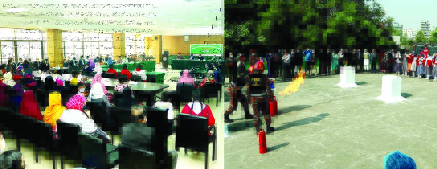 Director General of the city's National Science and Technology Museum Mohammad Munir Chowdhury speaks at a seminar on 'Fire Risk: Science and Technology in Its Solution' in the conference room of the museum on Wednesday.
