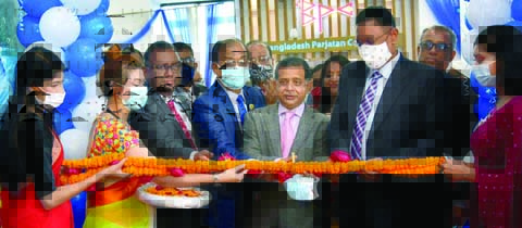 State Minister for Civil Aviation and Tourism Md Mahbub Ali inaugurates 'Rooftop Restaurant' at Parjatan Bhaban, Agargaon in the capital on Sunday.