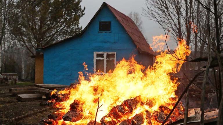 High temperatures saw fires rage in spring and summer in many locations inside the Arctic circle.