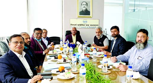 Md Rezaul Karim, Chairman of Shippers' Council of Bangladesh (SCB), presiding over the 5th Board of Directors meeting at the conference room of its head office at Dhanmondi in Dhaka on Tuesday. Senior Vice Chairman Md Ariful Ahsan, Vice Chairman Md Monir