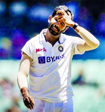 Indiaâ€™s Jasprit Bumrah will miss the final Test of the series due to an abdominal strain. File photo