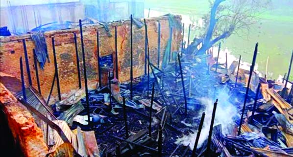 Fire destroyed valuables of two furniture shops and godowns worth Tk 2 crores at Hajiganj Bazar in Chandpur on Sunday.