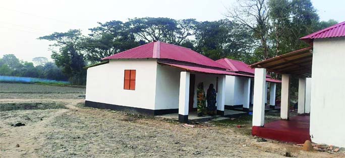 Houses are being built for homeless families in Bijoynagar upazila of Brahmanbaria district.