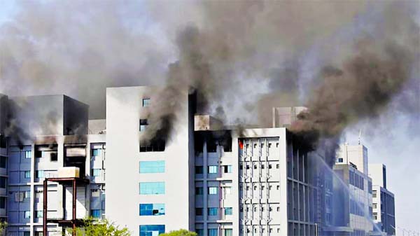 Fire broke out at a plant of Serum Institute of India in Manjri area of Pune on Thursday.