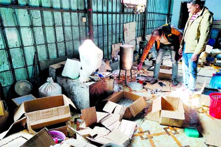 Mobile Court of RAB-2 seizes materials worth about Taka two crore for producing cosmetics using date expired chemical conduting raid in Keraniganj area on Friday. The team also imposes fine of Taka six lakh to two bakeries for making food in unhygienic en