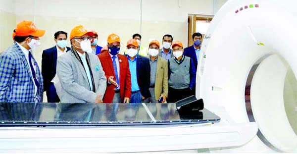 Health and Family Welfare Minister Zahid Maleque inaugurates 'Cobalt brachytherapy and simulators' at the National Cancer Research Institute and Hospital in the city on Thursday marking World Cancer Day.