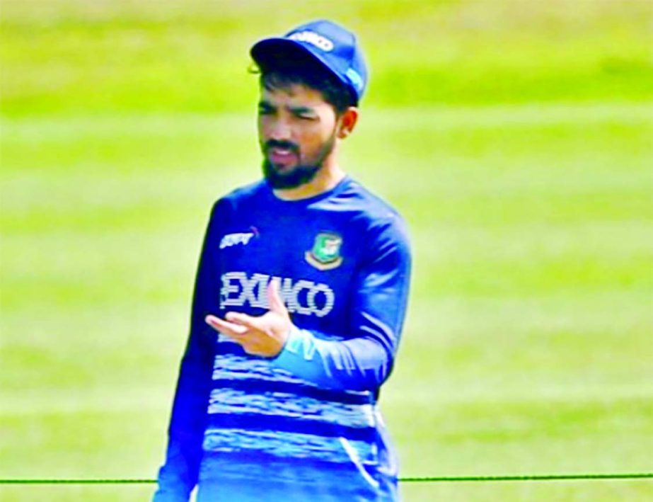 Mominul Haque in practice session at the Sher-e-Bangla National Cricket Stadium in the city's Mirpur on Wednesday.