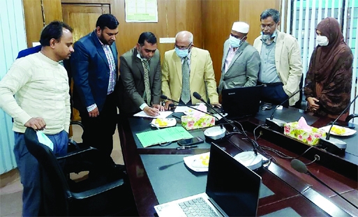 Professor Dr. AHM Mahfuzul Haque of SAU and Dr Mohd Mostofa Kamal, Chief Research Scientist of NEM signed the MoU on behalf of their respective organizations on Thursday.