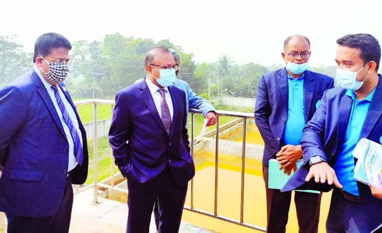 LGRD and Cooperatives Minister Tajul Islam inspects Well Field Plant implemented by WASA at Tentulbari-Vakurta area in Savar on Monday.