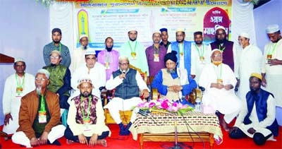 The newly elected mayor of Mymensingh's Fulbaria Municipality was greeted with flowers while taking his office on Wednesday.