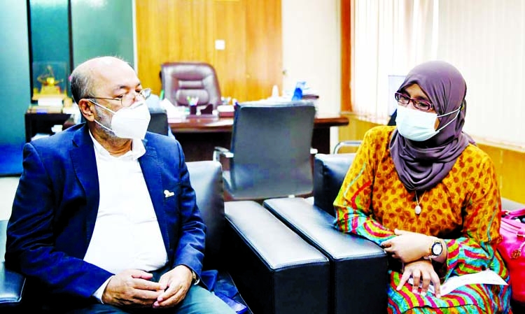 Malaysian High Commissioner to Bangladesh Haznah Md Hashim calls on State Minister for Disaster Management and Relief Dr. Md. Enamur Rahman at the latter's office of the ministry on Wednesday.