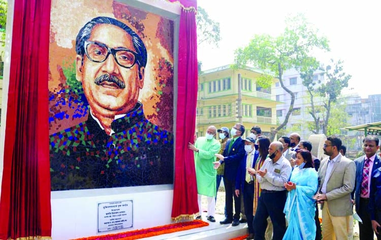 Science and Technology Affairs Minister Architect Yafesh Osman inaugurates 'Tree Corner' in IFRD auditorium in the city on Wednesday marking Mujib Year.