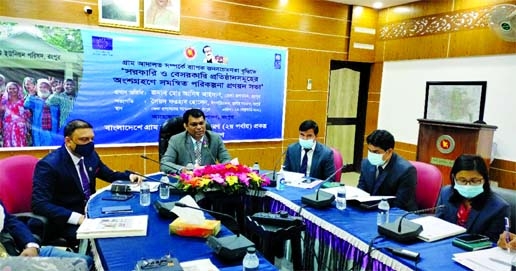 Rangpur DC Asib Ahsan speaks at an integrated planning meeting organized by Rangpur district administration in the conference room of the DC Office on Thursday.