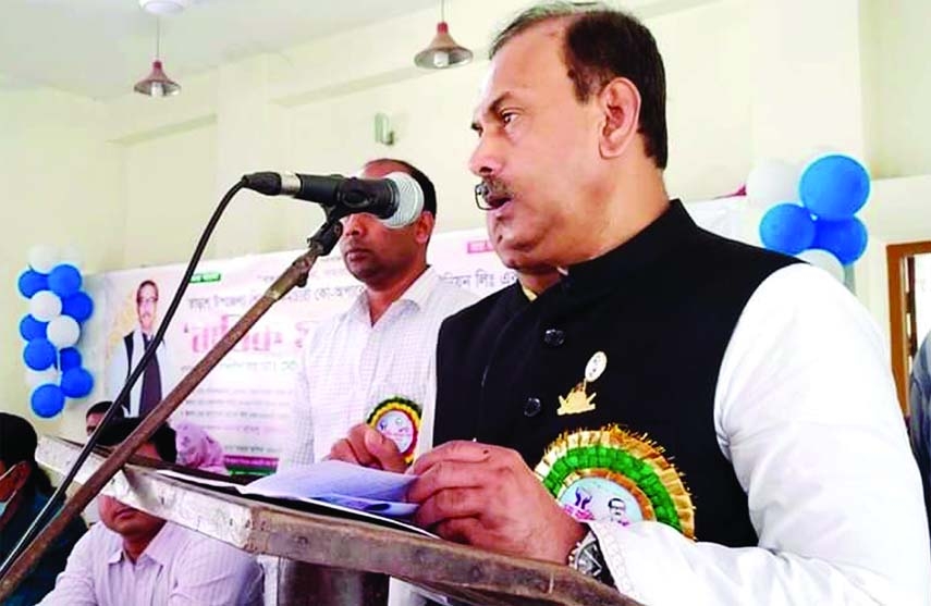 Prof Dr Md. Abdul Aziz, MP speaks as chief guest in the AGM of Upazila Teachers Employees Co-operative Credit Union Ltd held at Tarash in Sirajganj on Saturday at the Upazila Parishad Auditorium with UTECCO chairman Jalal Uddin in the chair.