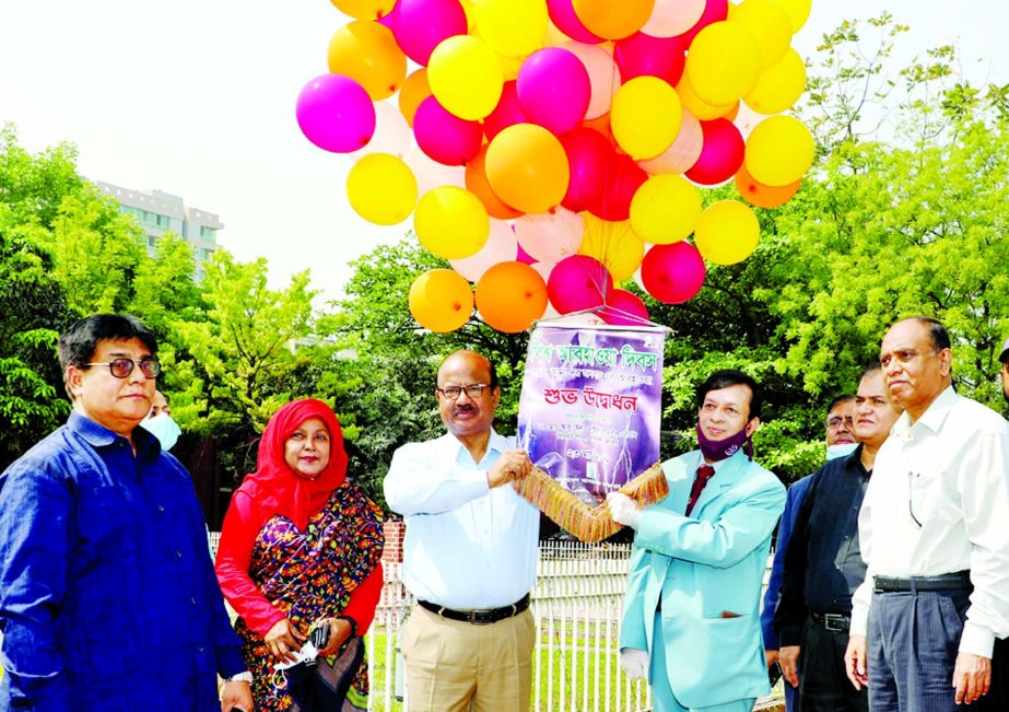 Senior Secretary of the Defence Ministry Dr. Abu Hena Mostofa Kamal, ndc inaugurates the ceremony on the occasion of World Meteorology Day at the Headquarters of the Meteorological Department in the city on Tuesday.