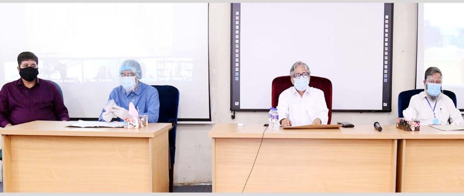 Vice-Chancellor of Dhaka University Prof. Dr. Akhtaruzzaman announces to observe Pahela Baishakh in limited scale at a prèss conference at Prof. Abdul Matin Chowdhury virtual class room of the university on Monday.