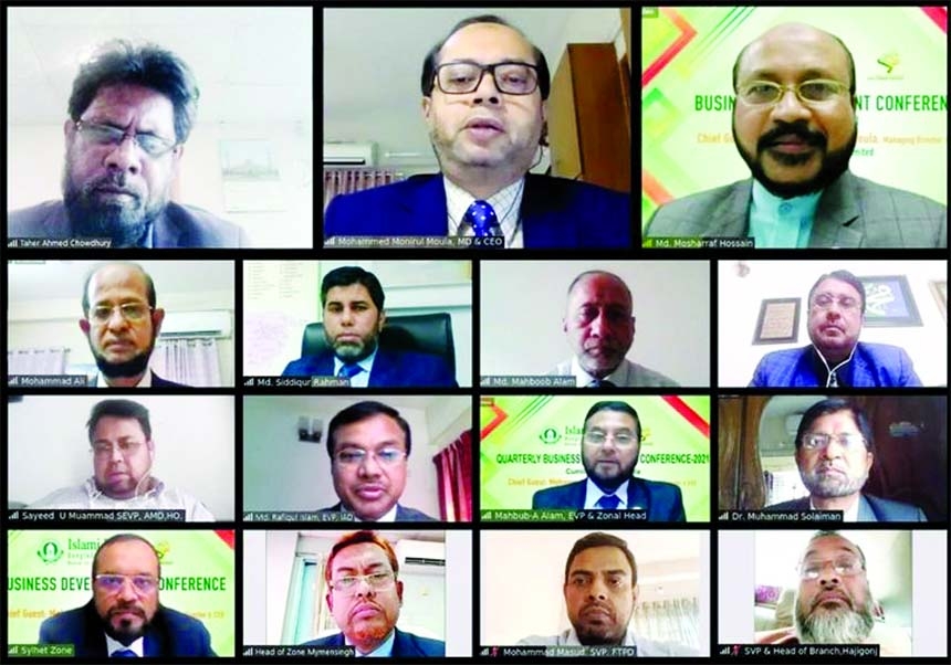 Cumilla, Sylhet and Mymensingh Zone of Islami Bank Bangladesh Limited organized Quarterly Business Development Conference through virtually recently. Mohammed Monirul Moula, Managing Director and CEO addressed while Taher Ahmed Chowdhury, Md. Mosharraf Ho