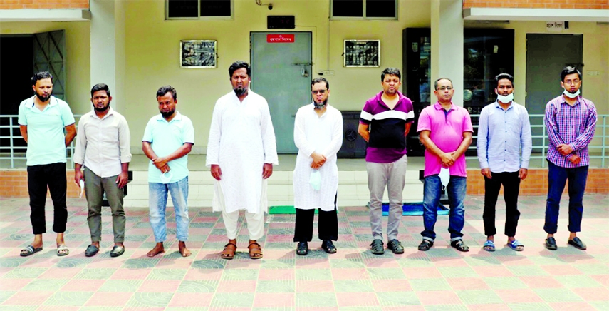 RAB-2 detains 9 persons for allegedly involvement in marketing date expired medical testing kit conducting raids in different parts of the city on Friday.