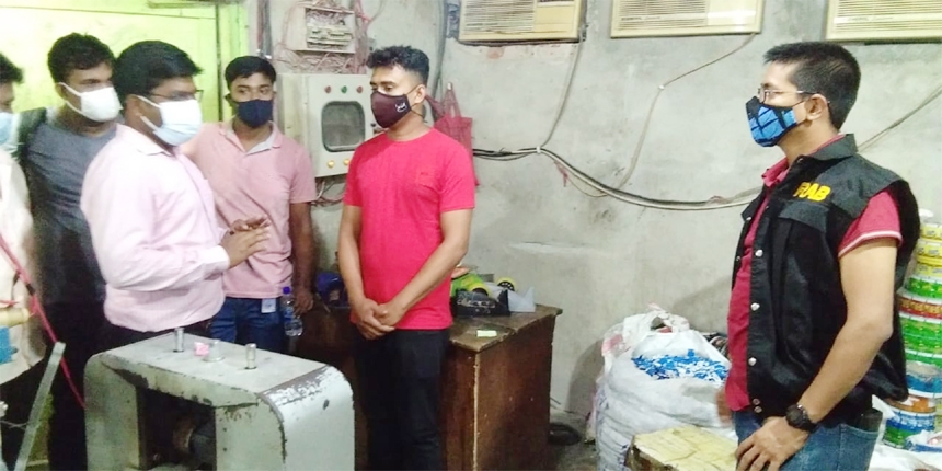 RAB-10 imposes fine on some establishments for producing adulterated food and cosmetic conducting raids on Thursday at different parts of the city.