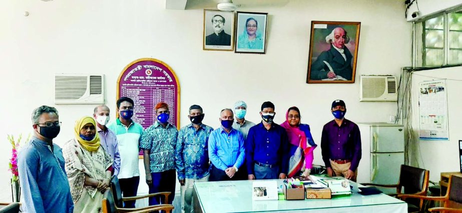 Rotary Club Dhaka Harmuny, an international organisation distributes foodstuff and Personal Protective Equipment among the out sourcing employees of Government Homoeopathic Medical College and Hospital, Mirpur 14 and other destitute in the city recently.