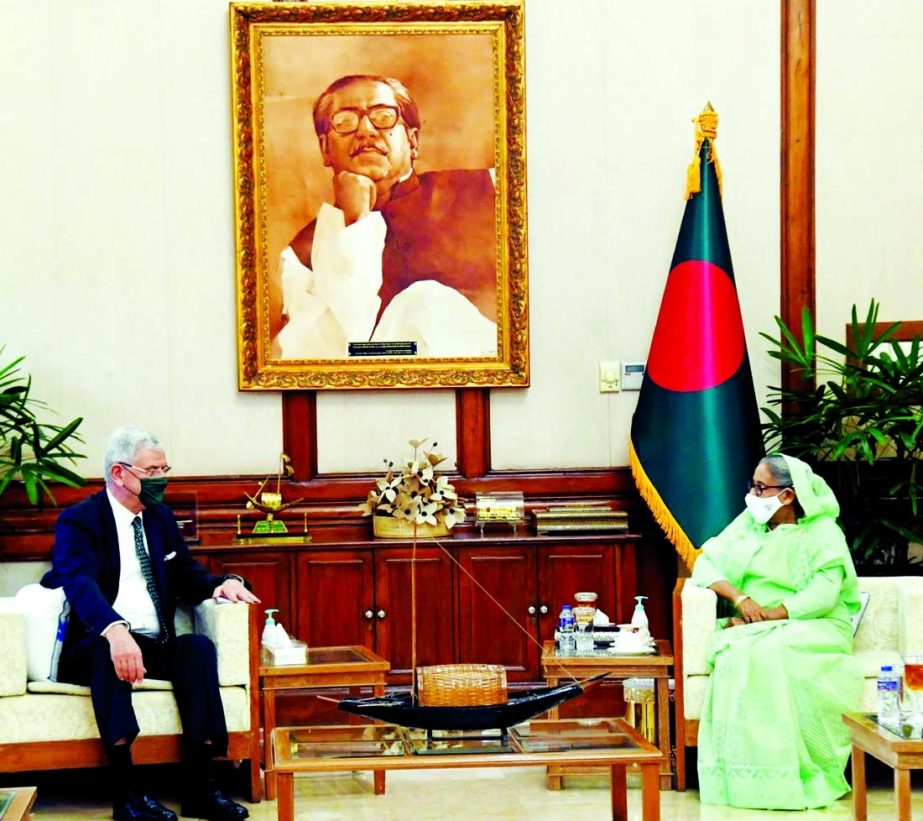 UNGA President Volkan Bozkir calls on Prime Minister Sheikh Hasina at Ganobhaban on Tuesday.