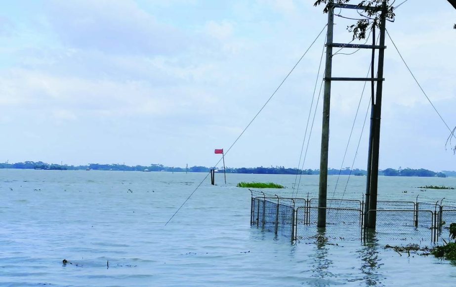 Lower part of the Baufal upazila in Patuakhali district was flooded due to the impact of cyclone Yaas.