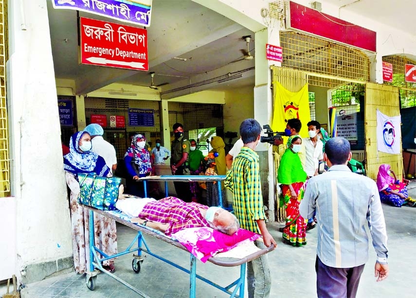 Not only Covid patients, the people who are suffering from other critical diseases cannot get admitted to Rajshahi Medical College Hospital due to shortage of bed.