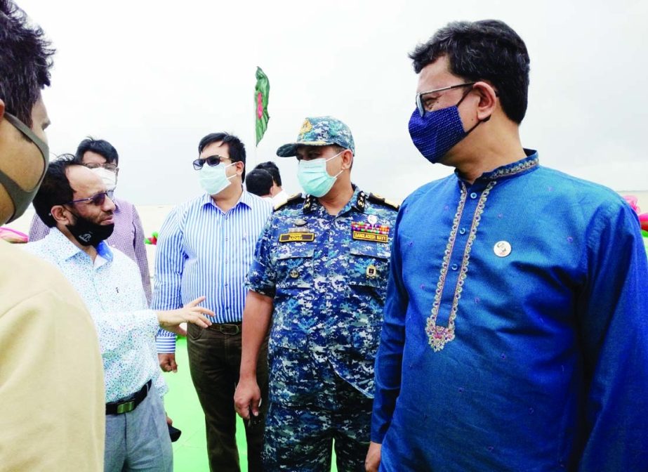 State Minister for Shipping Khalid Mahmud Chowdhury inspects different river routes on Thursday while starts journey to Patuakhali by BIWTA's new ship 'Paridarshi' .