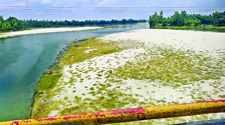 Fields parched up in front of Kantajiur Temple in Dinajpur district for lack of irrigation water though monsoon rains are being experienced elsewhere over the country.