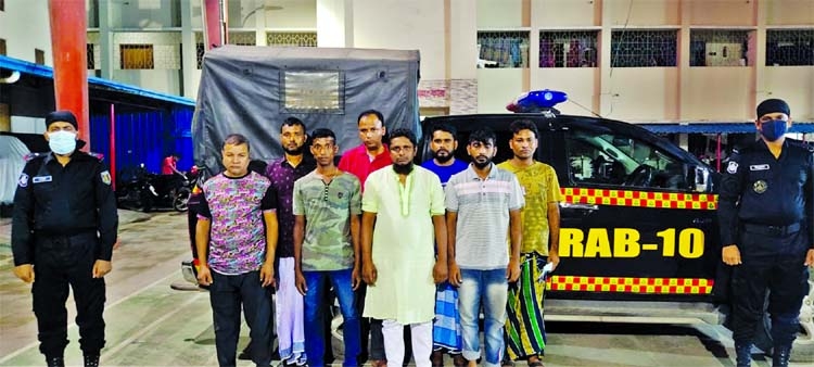 RAB-10 detains 26 gamblers conducting raid in the city's Keraniganj area on Friday.