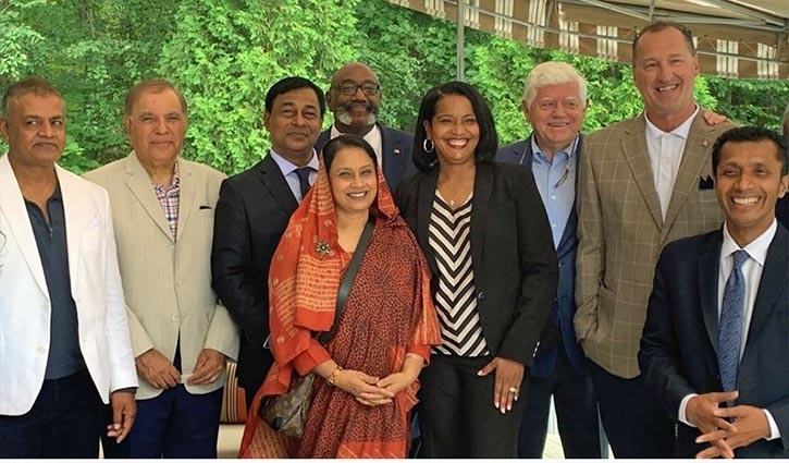 M Shahidul Islam, Bangladesh`s Ambassador to the United States with US politicians in Connecticut. Photo: Collected