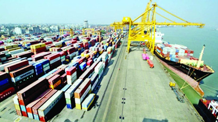 About 86pc of the port's capacity was occupied due to the huge piles of imported containers. A view of New Morning terminal of CP