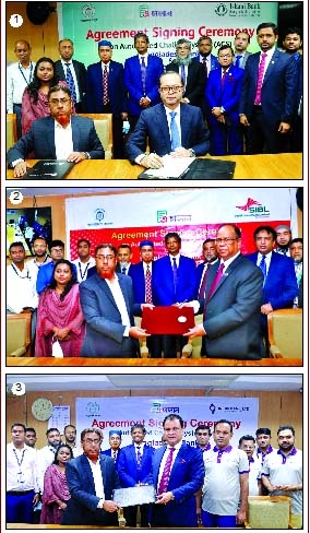 Three commercials banks signed an agreement on Automated Challan System (ACS) with Bangladesh Bank (BB) at its head office in the capital on Tuesday to collect Passport Fees, VAT, TAX and other Govt. Fees. 1. Mohammed Monirul Moula, Managing Director and