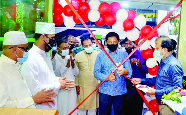 Minister of the Chattogram Hill Tracts Affairs Bir Bahadur Ushwe Sing, MP inaugurates Purabi Bus Service on Chattogram-Cox's Bazar route at Bohaddarhat of the port city on Saturday.